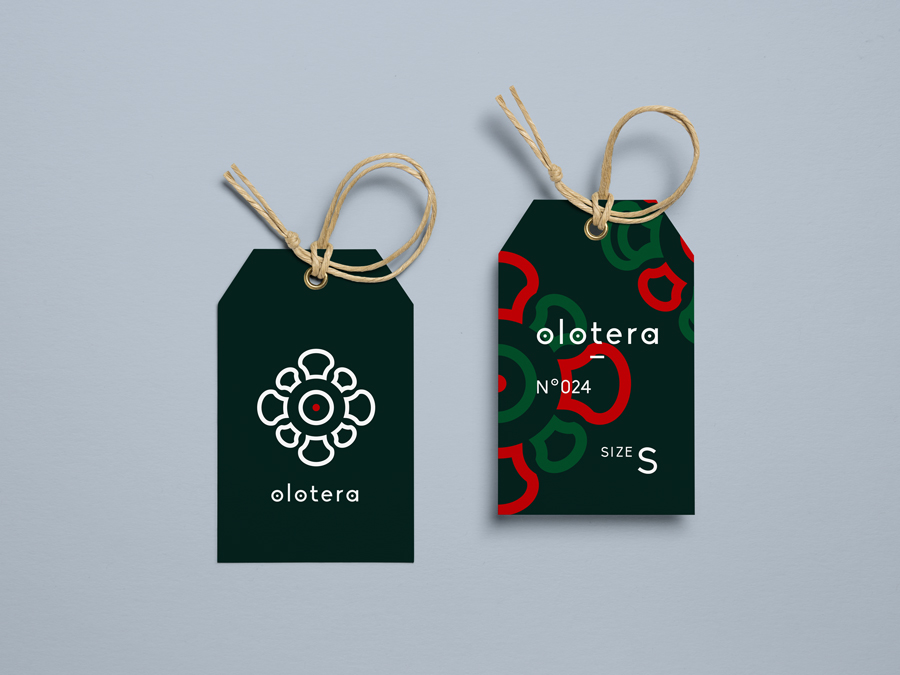 Olotera's visual identity available on labels